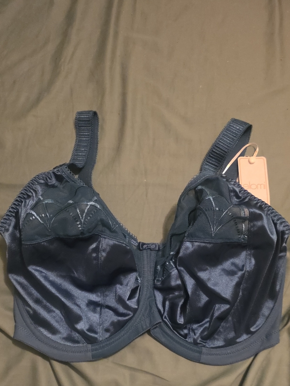 Elomi "Cate" Underwire Bra 34J NWT PEACOCK GREENISH/BLUE COLOR